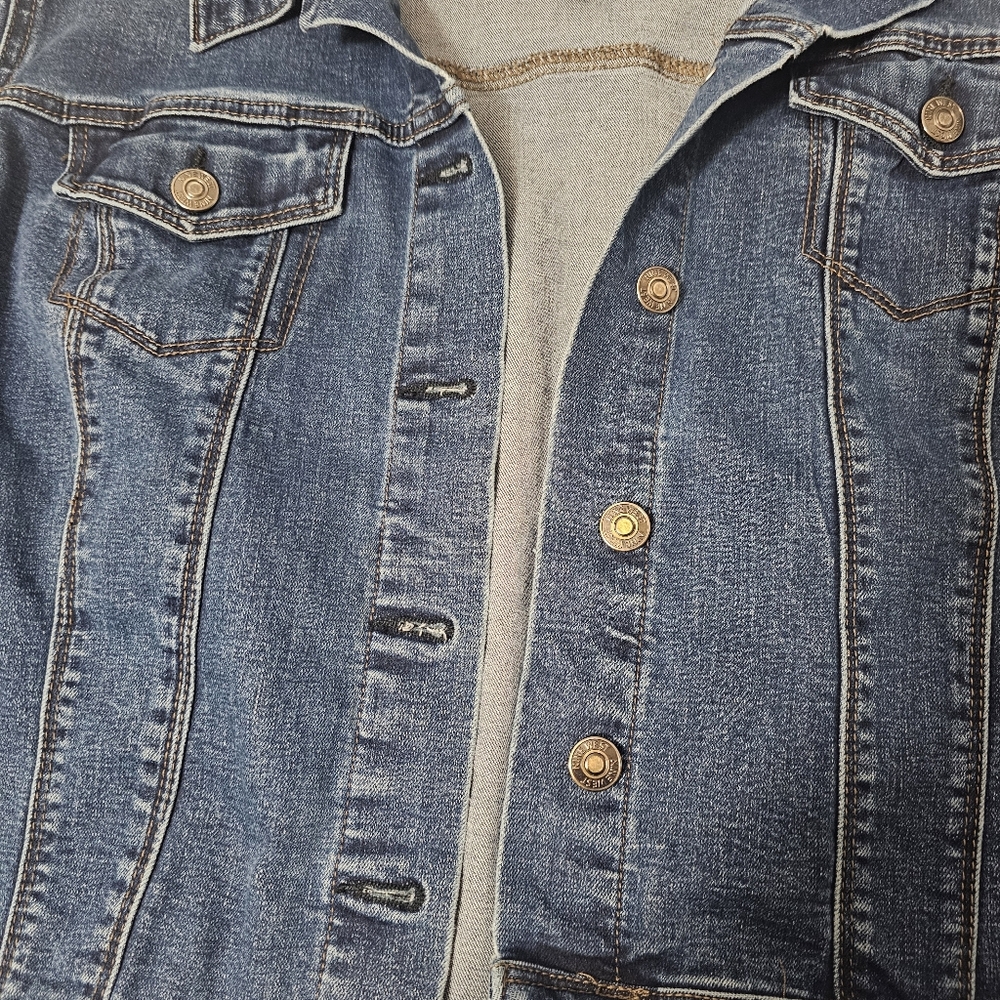 Nine West Jeans Denim Jacket Women’s XXL Missy Stretch Blue Trucker - Picture 4 of 7